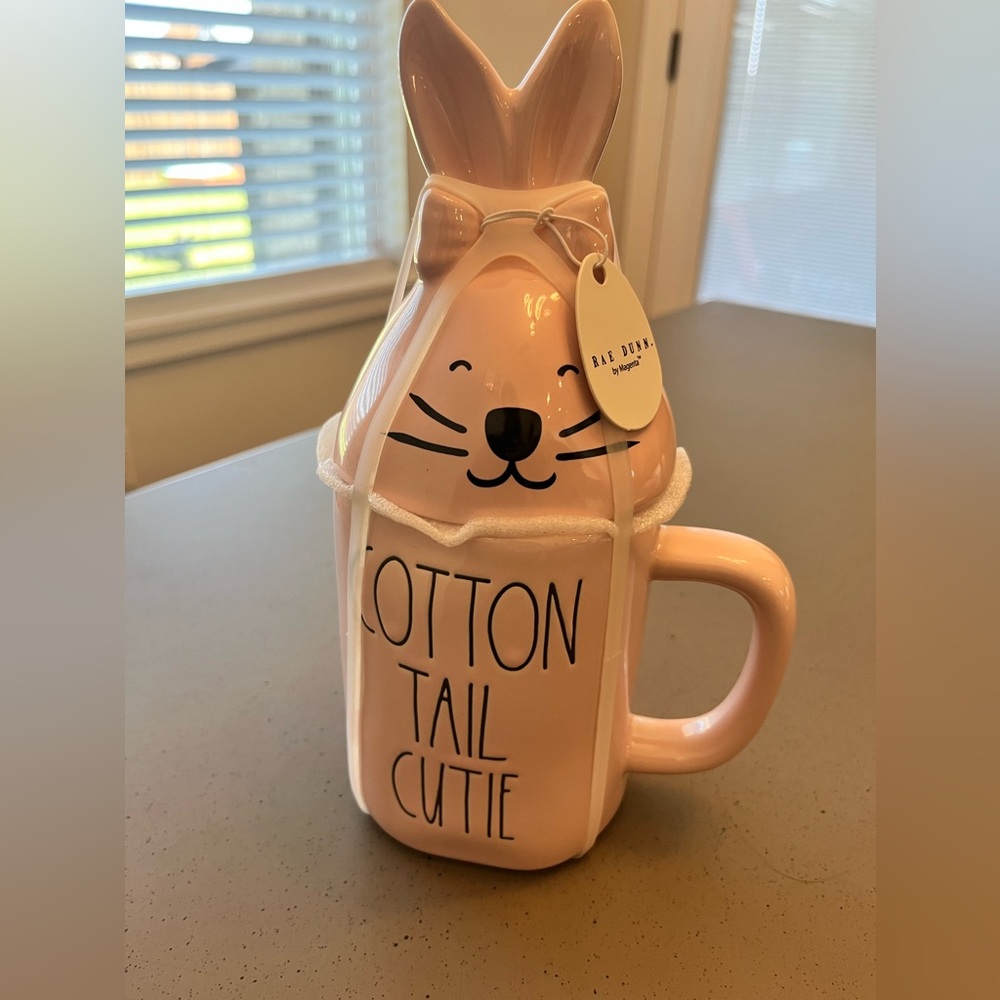 Rae Dunn Mug with Bunny Topper